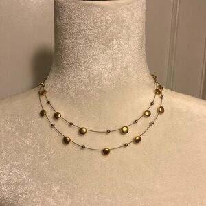 Nine West Gold Plated Two-Strand Necklace